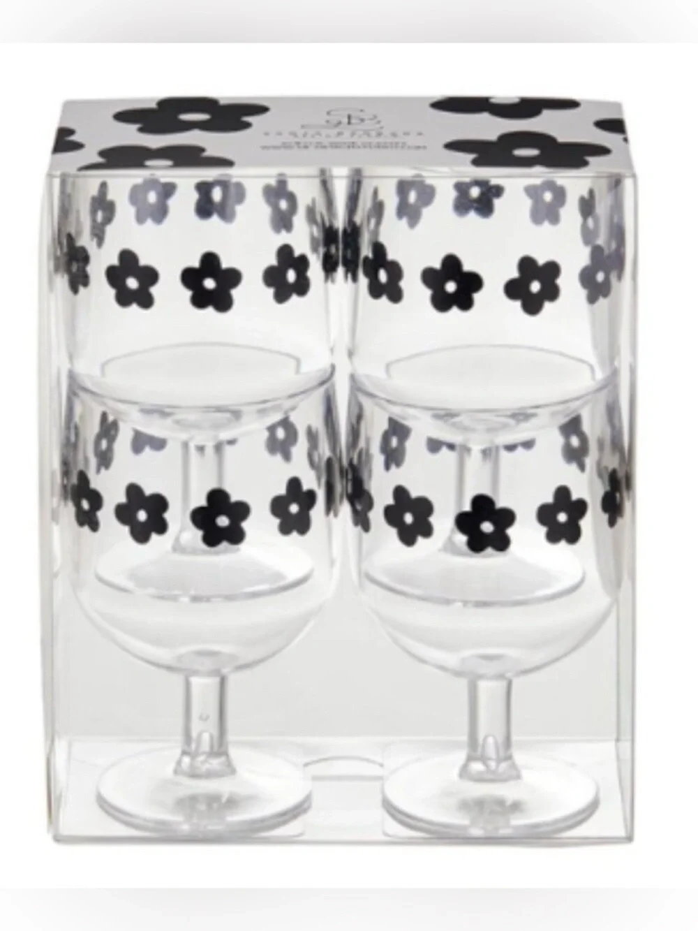 Santa Barbara Stackable Acrylic Wine Glasses - 4 Pc Set